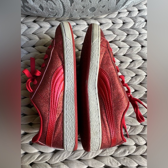 Puma Basket Holiday Glitz Casual Juniors Shoe - Picture 4 of 7